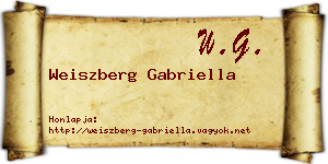 Weiszberg Gabriella névjegykártya